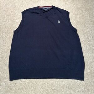 RALPH LAUREN Men’s Navy Blue Cotton Sweater Vest